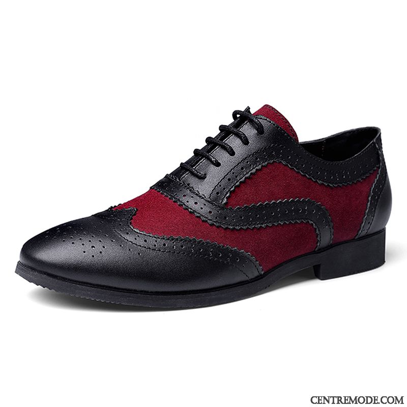 Derbies Homme Jeunesse Grande Taille Angleterre Chaussures En Cuir Tendance Gros Bleu