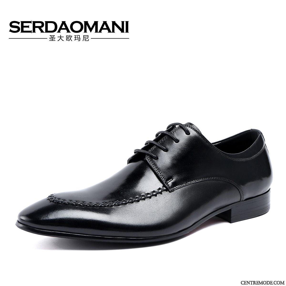 Derbies Homme Laçage Entreprise Printemps Angleterre Tendance Respirant Noir