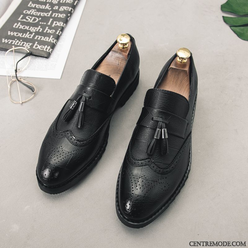 Derbies Homme Tendance Mocassin Flâneurs Entreprise Décontractée Slip-on Noir