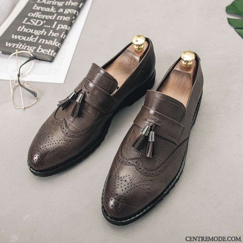 Derbies Homme Tendance Mocassin Flâneurs Entreprise Décontractée Slip-on Noir