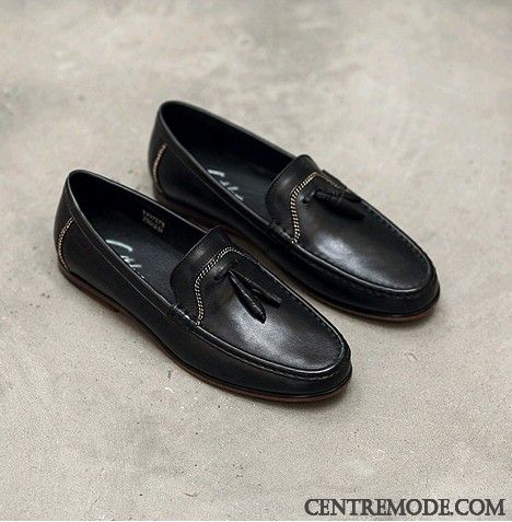 Derbies Homme Élégant Chaussures En Cuir Cuir Véritable Mode Tendance Décontractée Brun