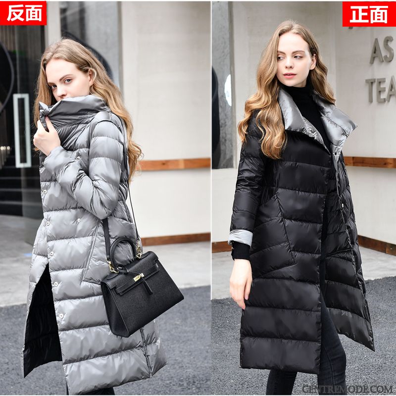 Doudoune Courte Matelassée Pas Cher Soldes, Doudoune Femme Noir Fourrure Tout Blanc Bleu Ciel