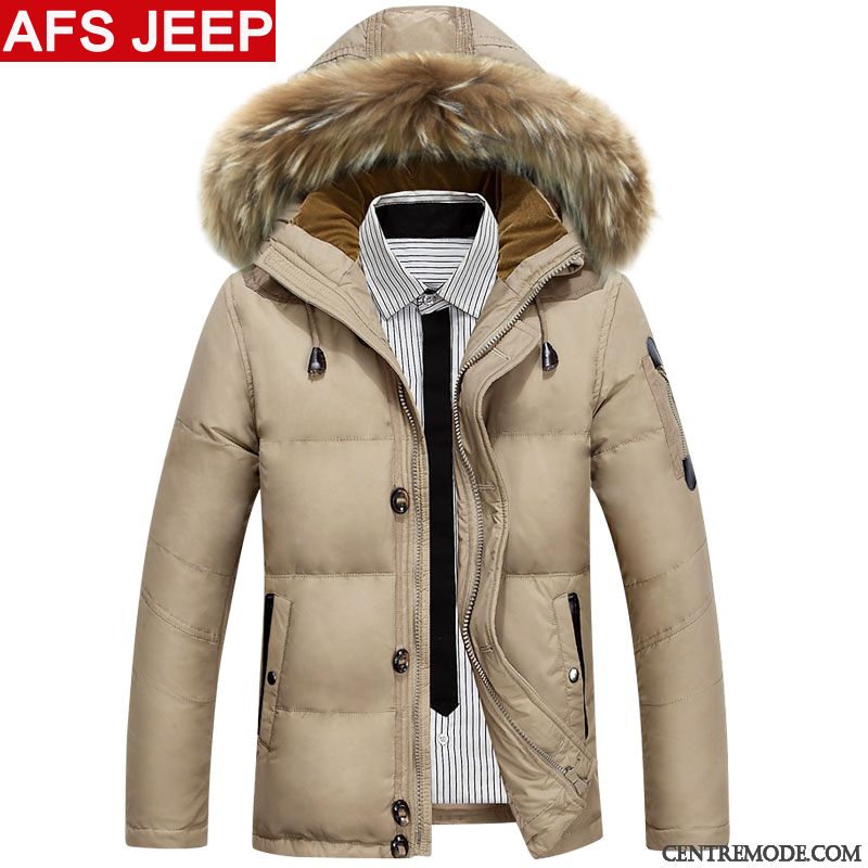 Doudoune Mode Homme En Vente, Doudoune Homme Longue Pierre Beige Sable