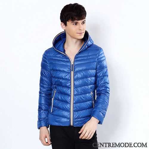 Doudoune Tendance Homme Soldes, Doudoune Tendance Pas Cher Peachpuff Bleu Cobalt