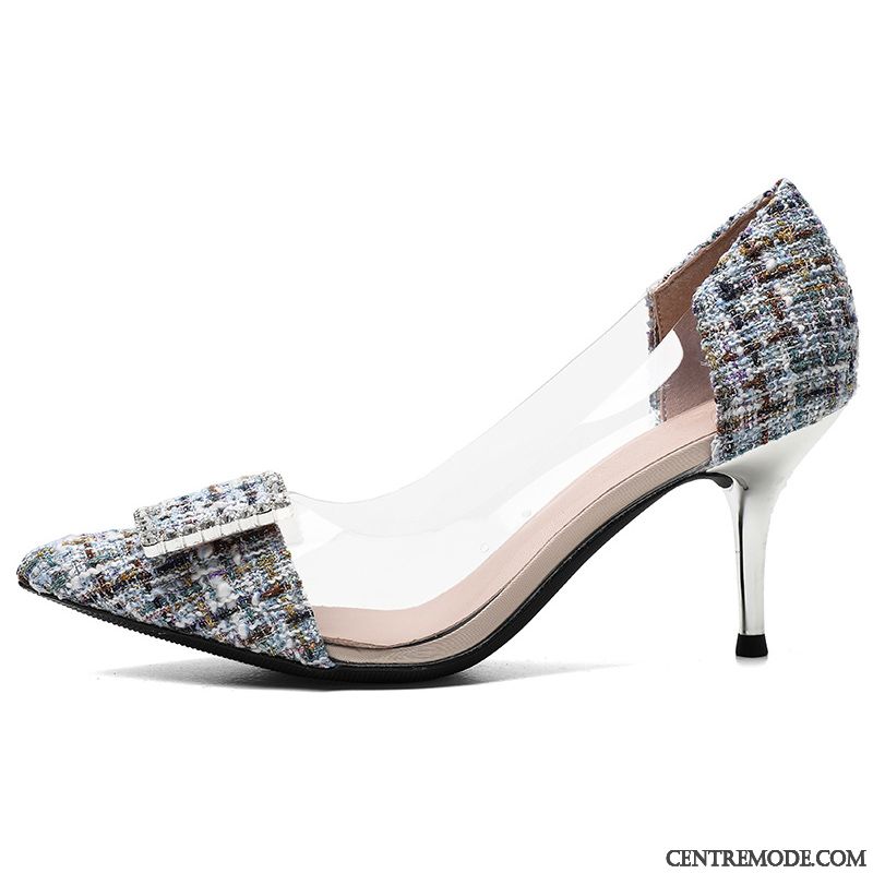 Escarpins Femme Minces Sexy Tous Les Assortis Printemps Pointe Pointue Derbies Rose