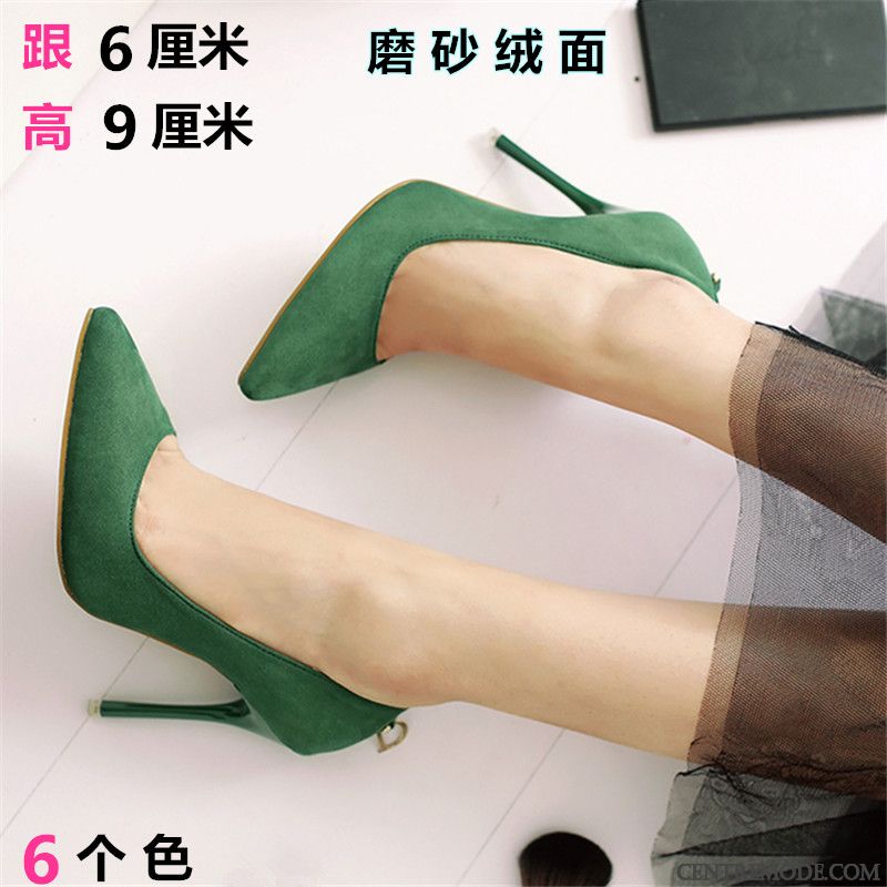 Escarpins Femme Talon 5 Cm Pierre Jaune Vert, Escarpin Noir Taille 35