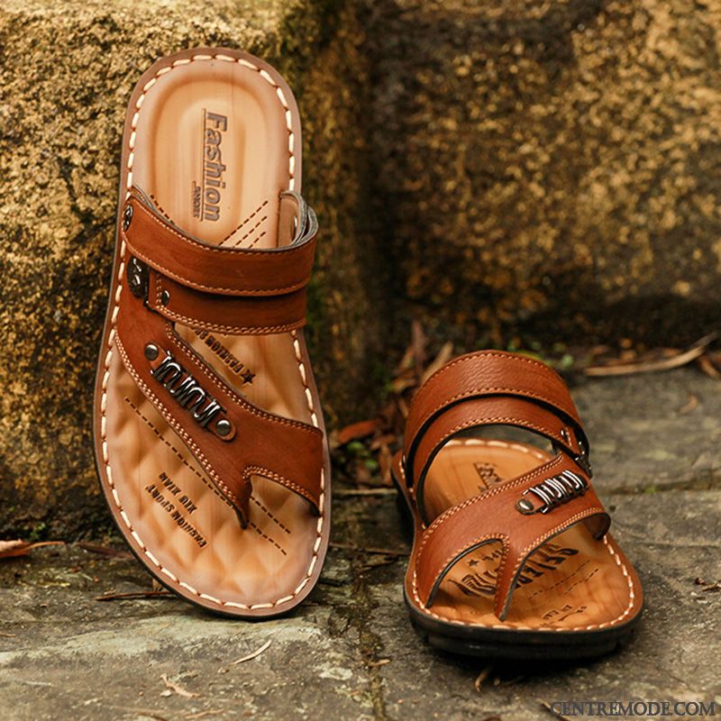 Escarpins Sandales En Cuir Rose Saumon Palevioletred, Chaussures Sandales Homme Tendance