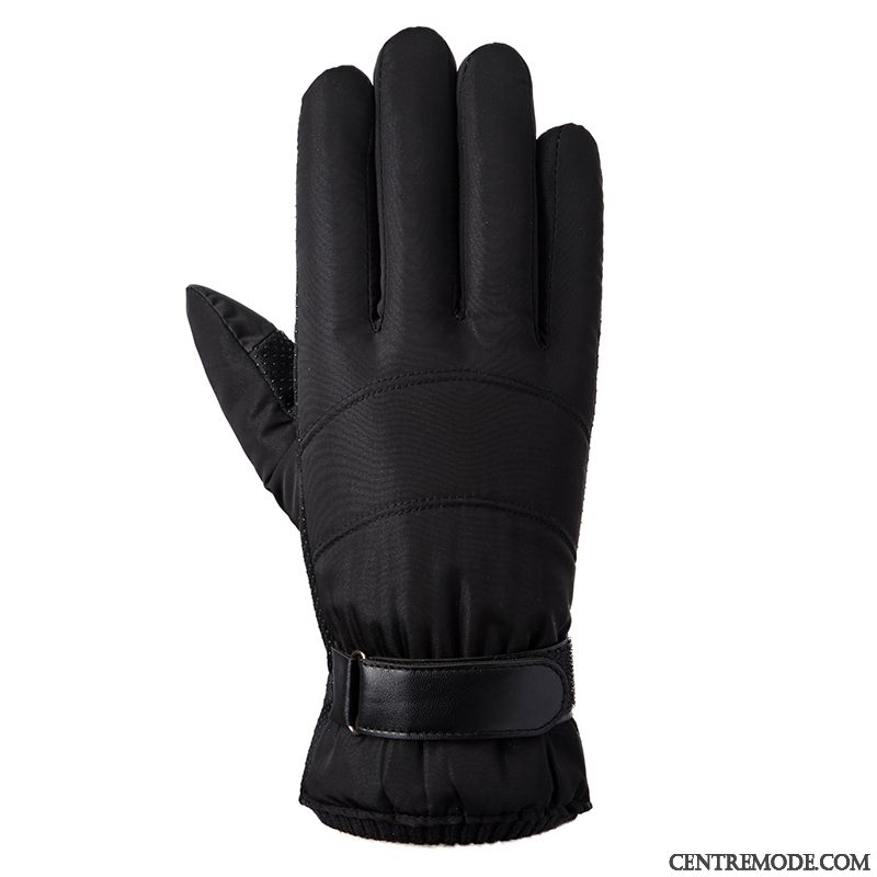 Gant Homme Du Froid Moto Coton Hiver Balade Plus Épais Noir