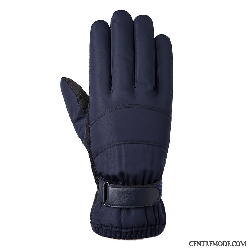 Gant Homme Du Froid Moto Coton Hiver Balade Plus Épais Noir