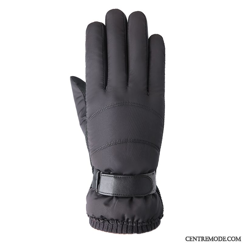 Gant Homme Du Froid Moto Coton Hiver Balade Plus Épais Noir