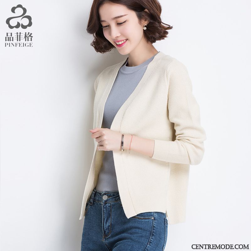 Gilet Chaud Femme, Pull Femme Bleu Marine Bronzer Gris