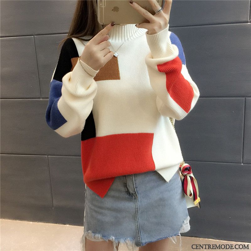 Gros Pull Laine Femme Pulls Et Gilets, Pull D Été Femme Blanc Jaune