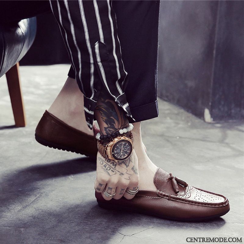 Hommes En Derbies Pas Cher, Bottines Beiges Homme Marron Blé