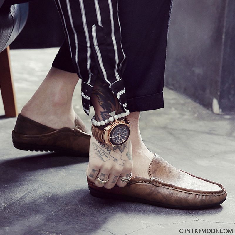 Hommes En Derbies Pas Cher, Bottines Beiges Homme Marron Blé