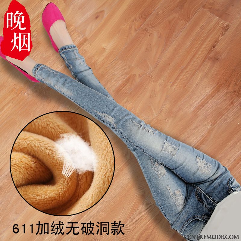 Jean Destroy Femme, Pantalon Taille Haute Slim Femme Palevioletred Lavande