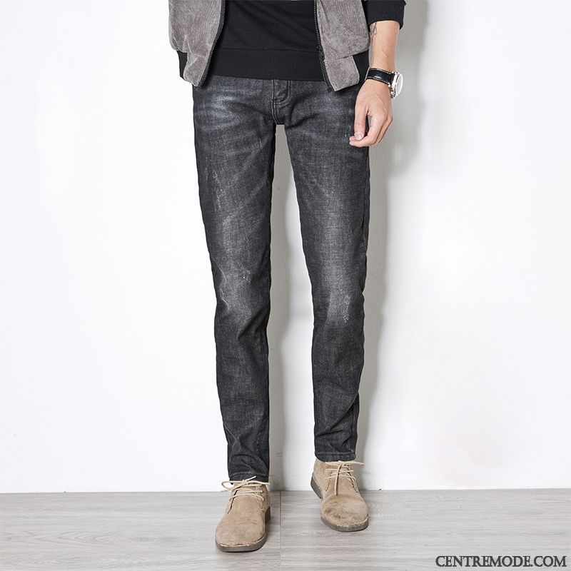 Jean Slim Gris Homme Brun Jaune Vert, Pantalon Jean Homme Fashion En Ligne