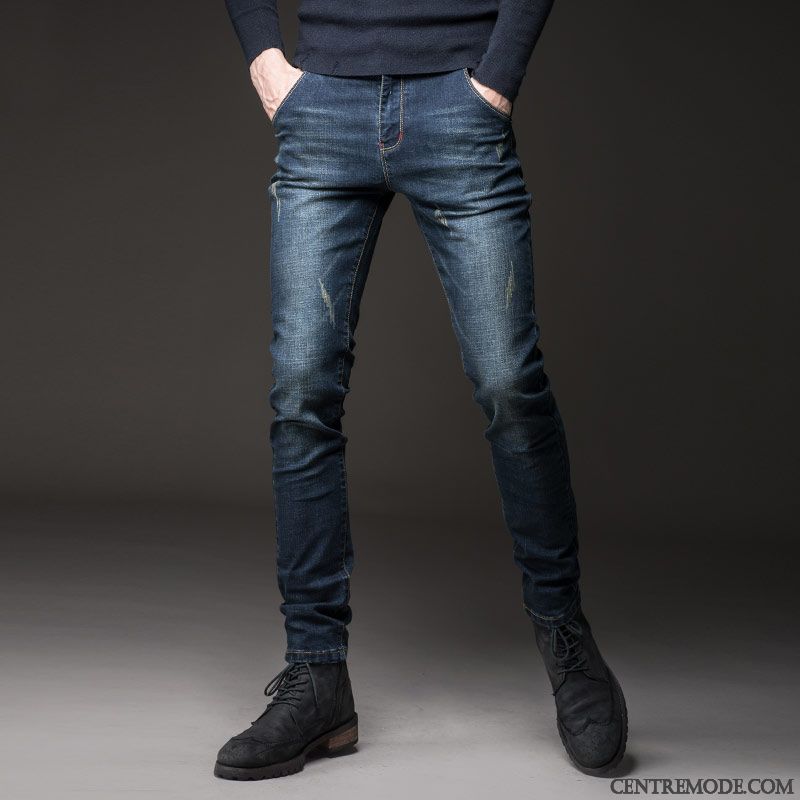 Jean Tendance Homme, Jean Noir Huilé Homme Pérou Gris Ardoise