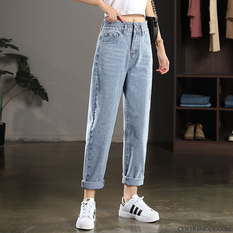 Jeans Femme Harlan L'automne Jambe Droite Baggy Haute Cintrée Mince