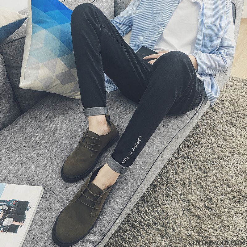 Jeans Homme Les Adolescents Harlan Slim Simple Longue Tendance Noir