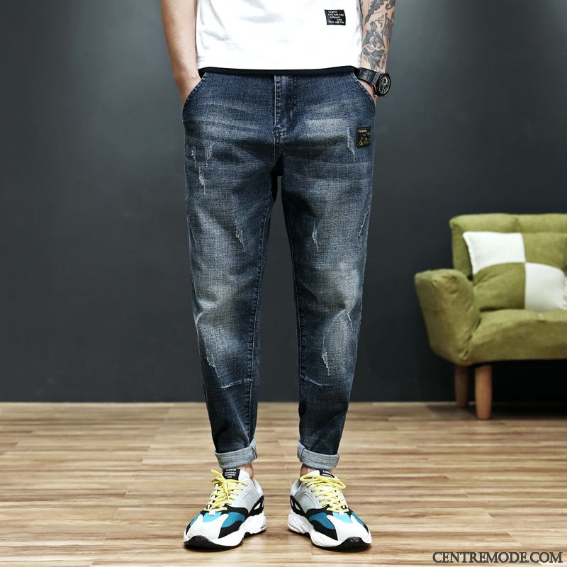 Jeans Homme Printemps Baggy Gras Harlan Tendance Été Noir