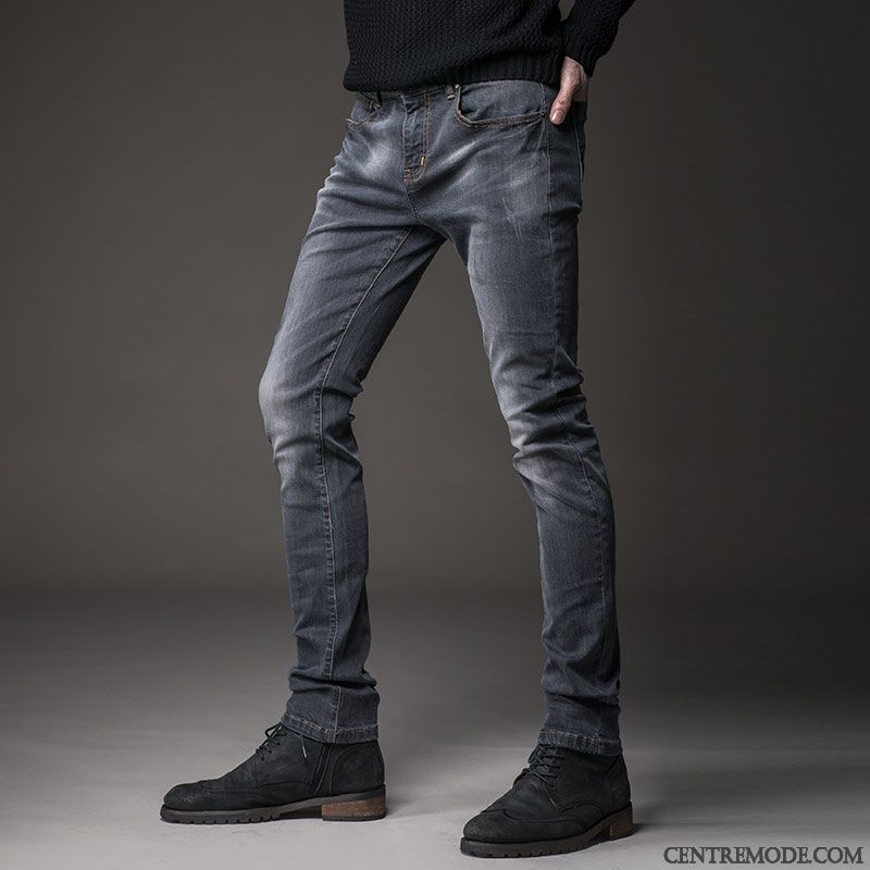 Jeans Homme Slim Fit, Jean Homme Gris Clair Vert Émeraude Bleu Turquoise