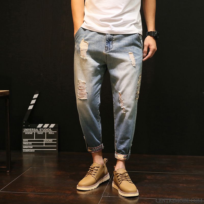 Jeans Pas Cher Homme De Marque, Jeans Delavé Homme Pas Cher Gris Charbon Bleu