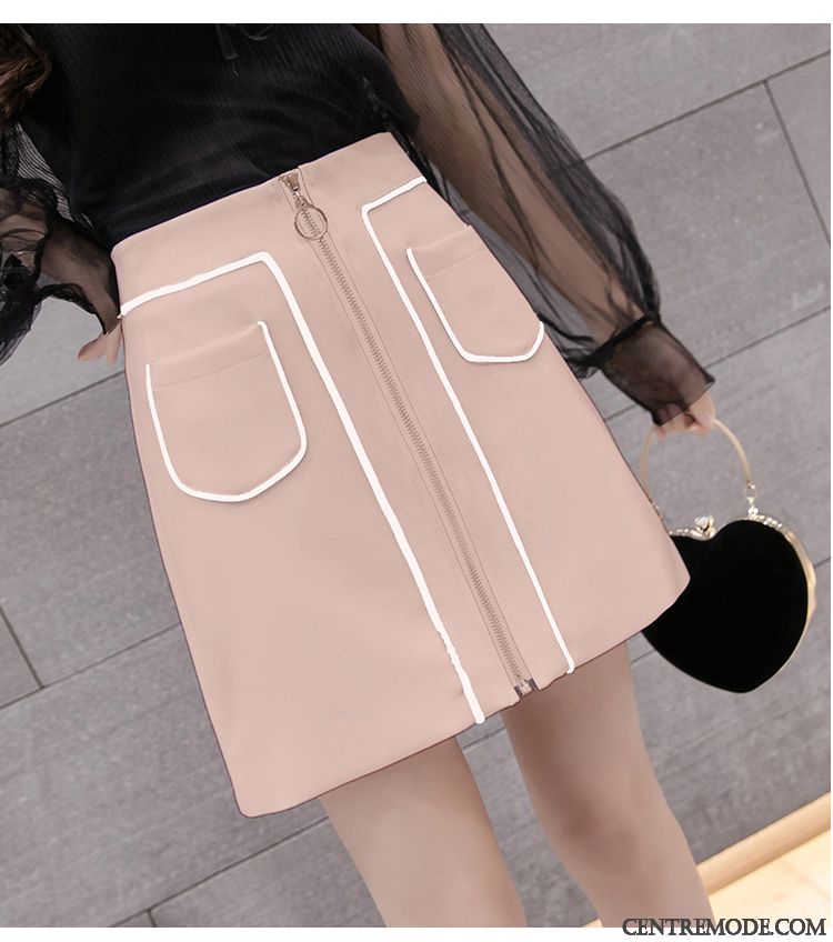 Jupes Femme Printemps Été Jupe Courtes Étudiant Blanc