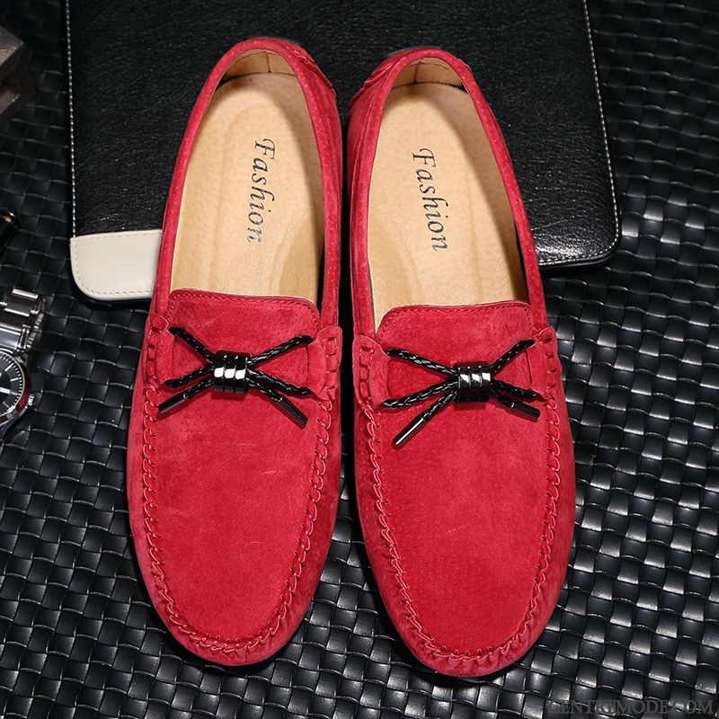 Les Chaussures Mocassins En Vente, Mocassin Nubuck Homme Mauve Kaki