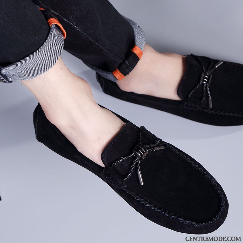 Les Chaussures Mocassins En Vente, Mocassin Nubuck Homme Mauve Kaki