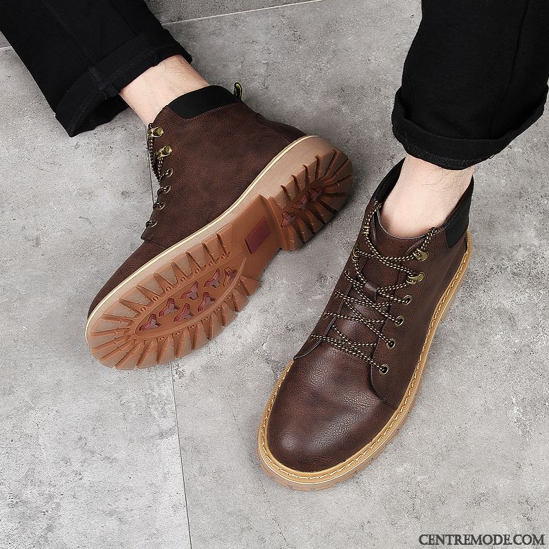 Les Chaussures Pour Homme Or Jaune, Bottes Marron Homme