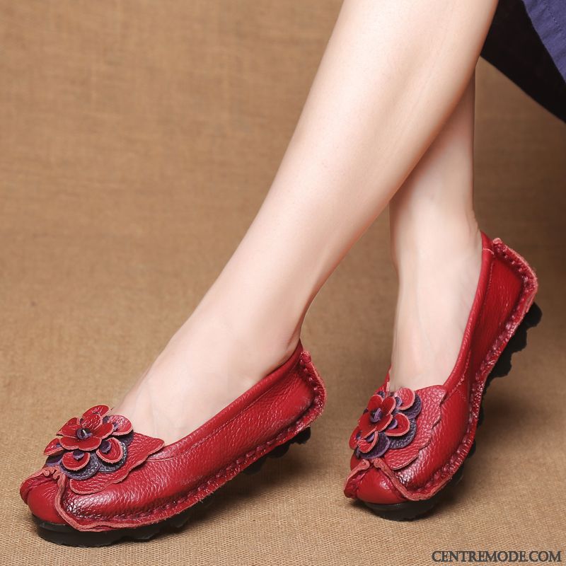 Les Mocassins Femme, Mocassin Ballerine Femme Rose Saumon Jaune Vert
