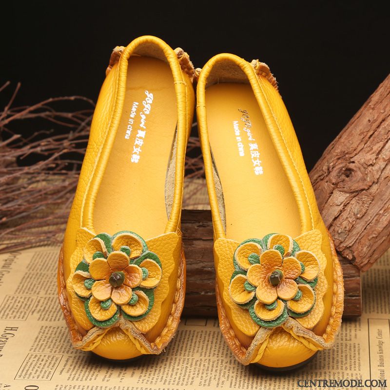 Les Mocassins Femme, Mocassin Ballerine Femme Rose Saumon Jaune Vert