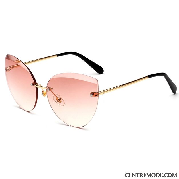 Lunettes De Soleil Femme Le Nouveau Transparent Mode Mince Modèles Féminins Élégant Rose Or