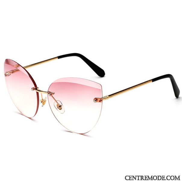 Lunettes De Soleil Femme Le Nouveau Transparent Mode Mince Modèles Féminins Élégant Rose Or