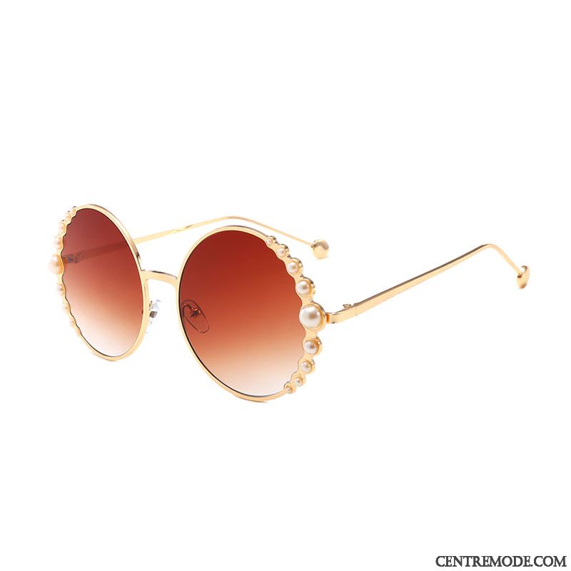 Lunettes De Soleil Femme Plage Tendance Rétro Tir De Rue Réseau Europe Noir Rouge Gris