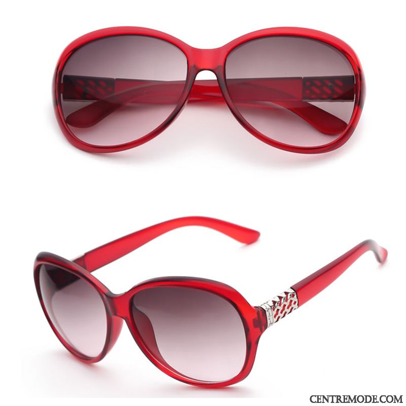 Lunettes De Soleil Femme Tendance Célébrité Personnalité Réseau Le Nouveau Rétro Blanc Rouge