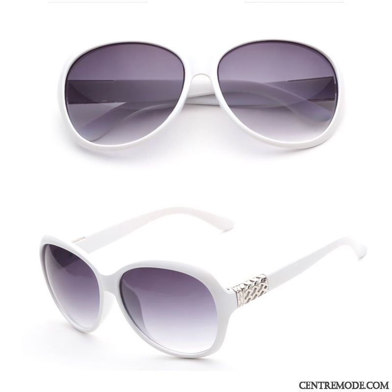 Lunettes De Soleil Femme Tendance Célébrité Personnalité Réseau Le Nouveau Rétro Blanc Rouge