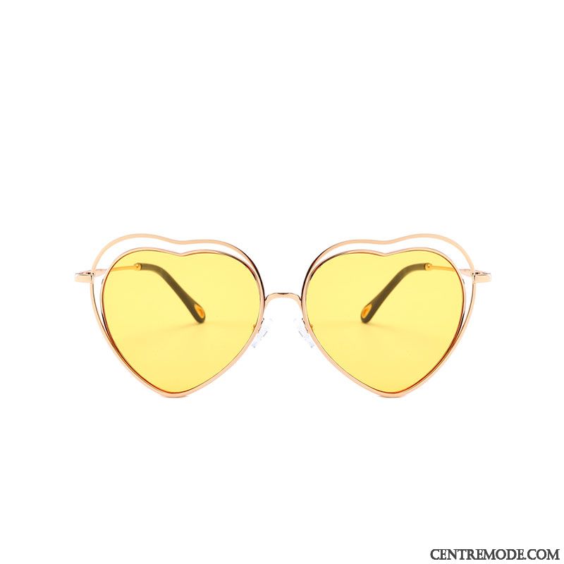 Lunettes De Soleil Femme Tendance Cœur Amour Dégradé Rétro Ultra Rose