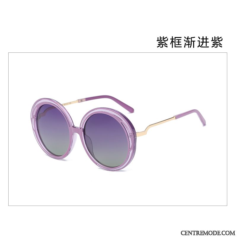 Lunettes De Soleil Femme Tendance Le Nouveau Visage Rond Célébrité Rétro Engrener Noir Rouge Gris