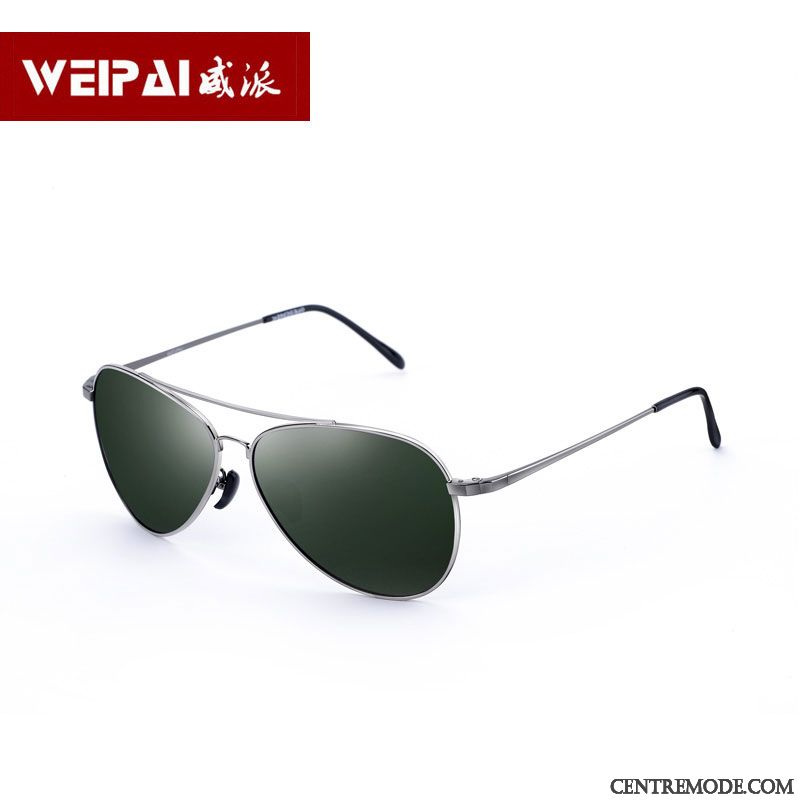 Lunettes De Soleil Homme Chauffeur Polarisant Coloré Conduire Aviateur Myopie Vert