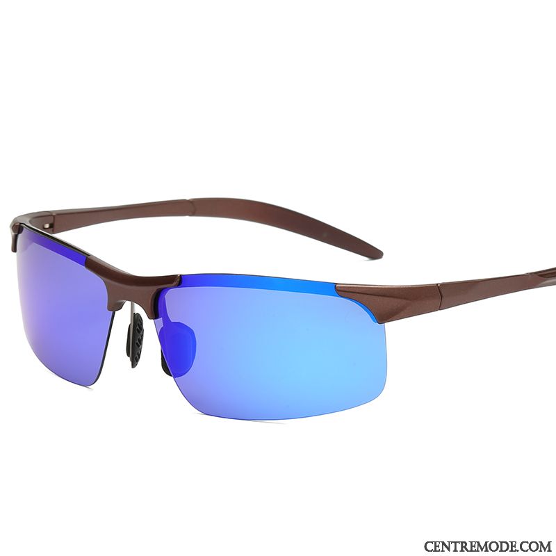 Lunettes De Soleil Homme Conduire Polarisant Chauffeur Balade Bleu Violet