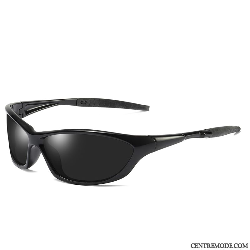 Lunettes De Soleil Homme Gros Mode Sport Balade Carré Visage Rond Noir Gris