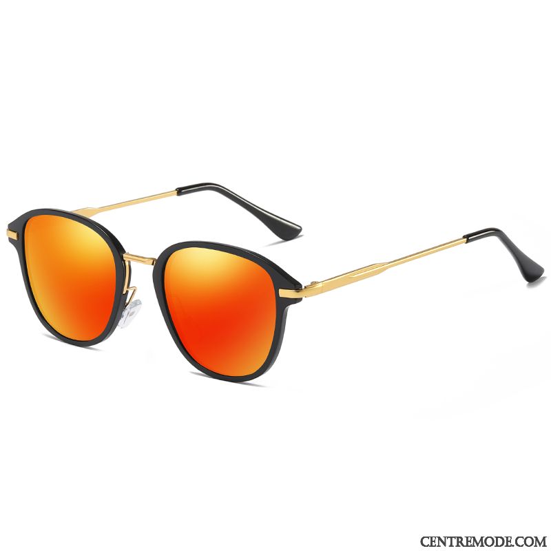 Lunettes De Soleil Homme Ombre Général Mode Femme Tendance Le Nouveau Noir Orange Rouge