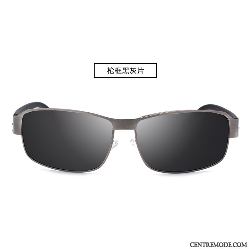 Lunettes De Soleil Homme Personnalité Tendance Chauffeur Polarisant Conduire Le Nouveau Noir Gris