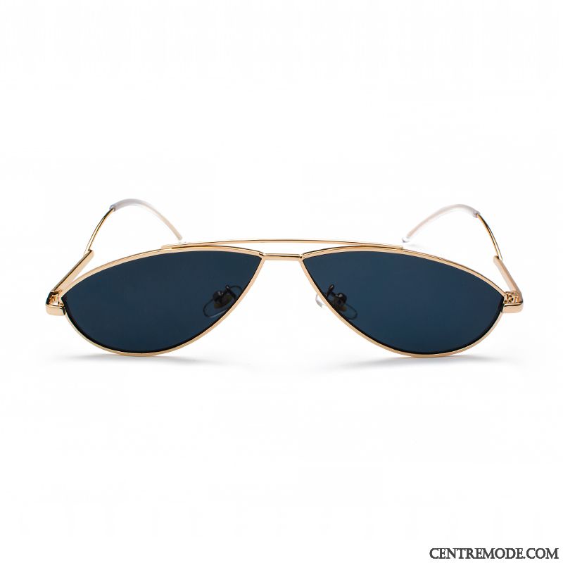 Lunettes De Soleil Homme Rond Femme Réseau Tendance Irrégulier Personnalité Rouge Rose Argent