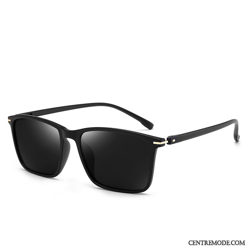 Lunettes De Soleil Homme Rétro Conduire Le Nouveau Tendance Femme Super Léger Bleu Noir