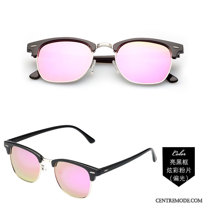Lunettes De Soleil Homme Tendance Femme Conduire Rétro Polarisant Le Nouveau Bleu Noir