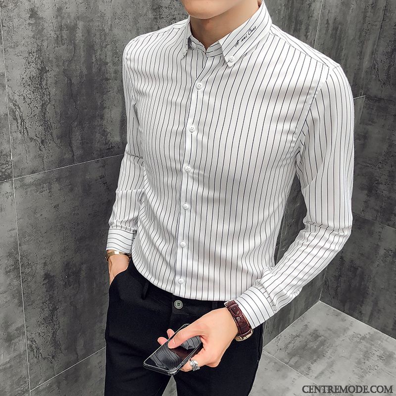 Magasin De Chemises Pour Hommes En Ligne, Chemise Jean Manche Courte Homme Brun Rose Saumon