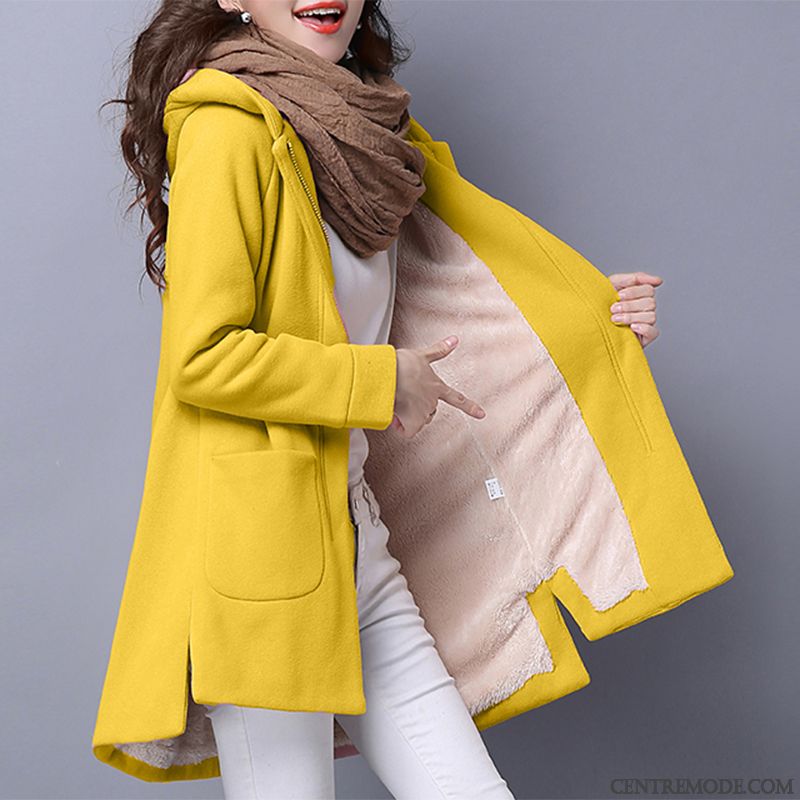 Manteau Avec Capuche Fourrure Femme, Manteau Avec Capuche Bisque Corail