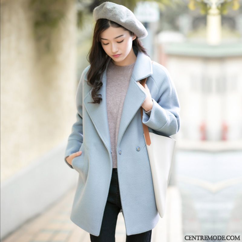 Manteau Design Femme Steelblue Cyan, Manteau Femme Noir Avec Capuche